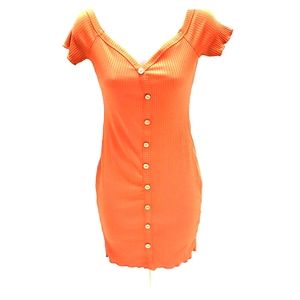 Small orange cocktail / mini party dress
